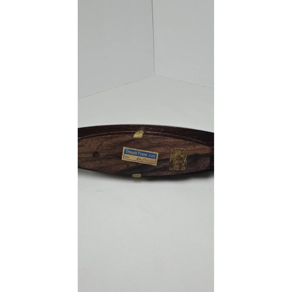 Viking Ship Gondola Wood‎ Brass Candelabra 4 Candle Brass Accent Mantel Shelf